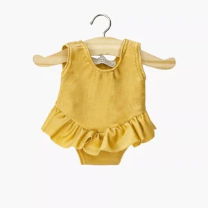 Justaucorps à volants Maïa en lycra gold