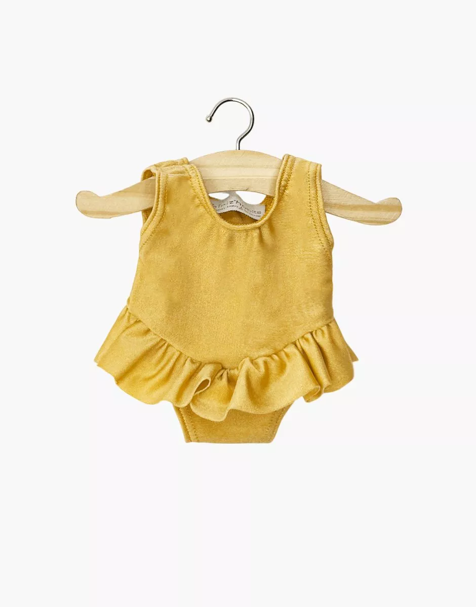 Justaucorps à volants Maïa en lycra gold