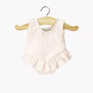 Justaucorps à volants Maïa en lycra rose nude