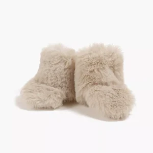 Snow Boots en fausse fourrure beige