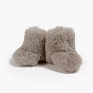 Snow Boots en fausse fourrure taupe