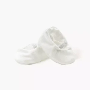 Chaussons ballerines en lycra blanc