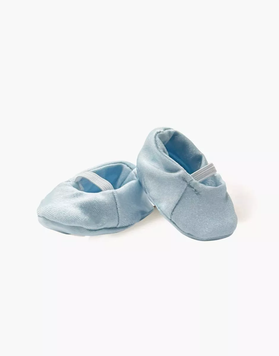 Chaussons ballerines en lycra bleu ciel