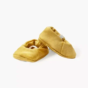 Chaussons ballerines en lycra gold