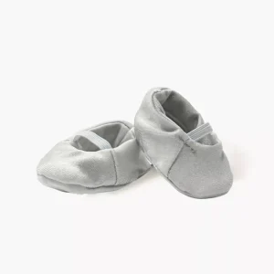 Chaussons ballerines en lycra gris perle