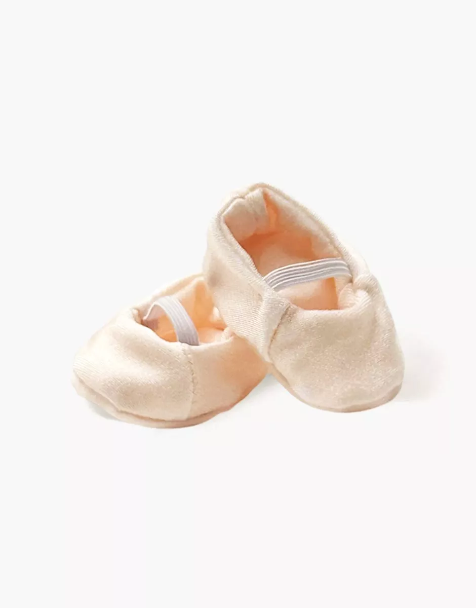 Chaussons ballerines en lycra rose nude