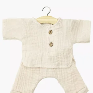 Ensemble Andrea en gaz de coton mastic