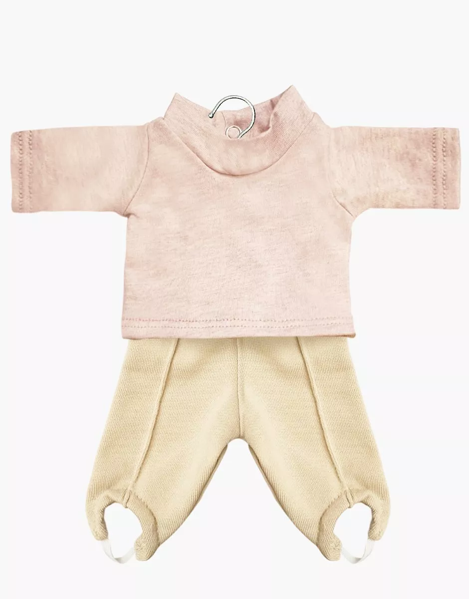 Ensemble sous-pull en jersey chiné pétale et fuseau Popeye en molleton lin