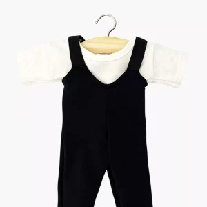 Ensemble de danse justaucorps Hugo en lycra noir et t-shirt blanc