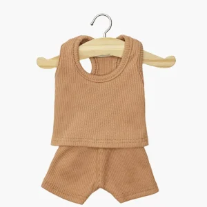 Dessous garçon Marcel en maille côtelée cassonade