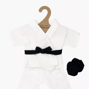 Les P&rsquo;tits Déguiz&rsquo; – Kimono de judoka avec ceinture noire et chaussons claquettes