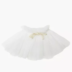 Tutu court Alicia avec nouettes blanc