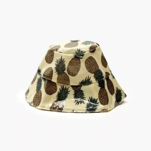 Chapeau Bob en coton enduit Ananas
