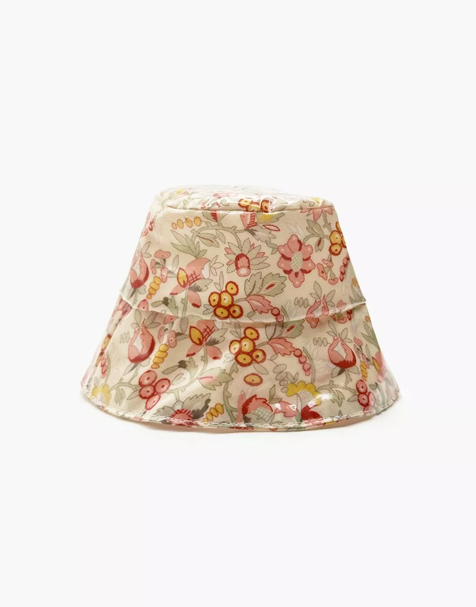 Chapeau de pluie en coton enduit Mireille