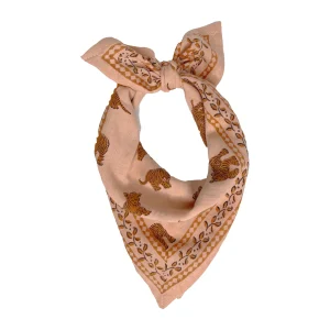 Petit foulard Tigre Pêche – Milinane