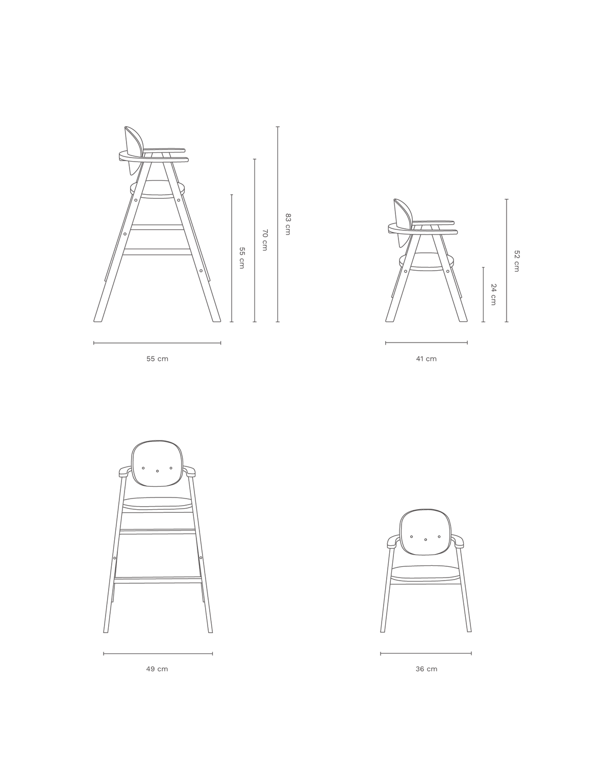 Chaise Haute Évolutive 3 en 1 – Nobodinoz – Image 8