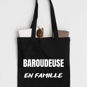 Tote bag sac personnalisé – Baroudeuse en famille