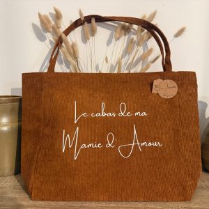 Cabas Velours Écureuil Mamie d’Amour