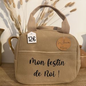 Sac Lunch Velours Côtelé Festin de Roi