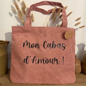 Mon cabas d’amour Velours Côtelé