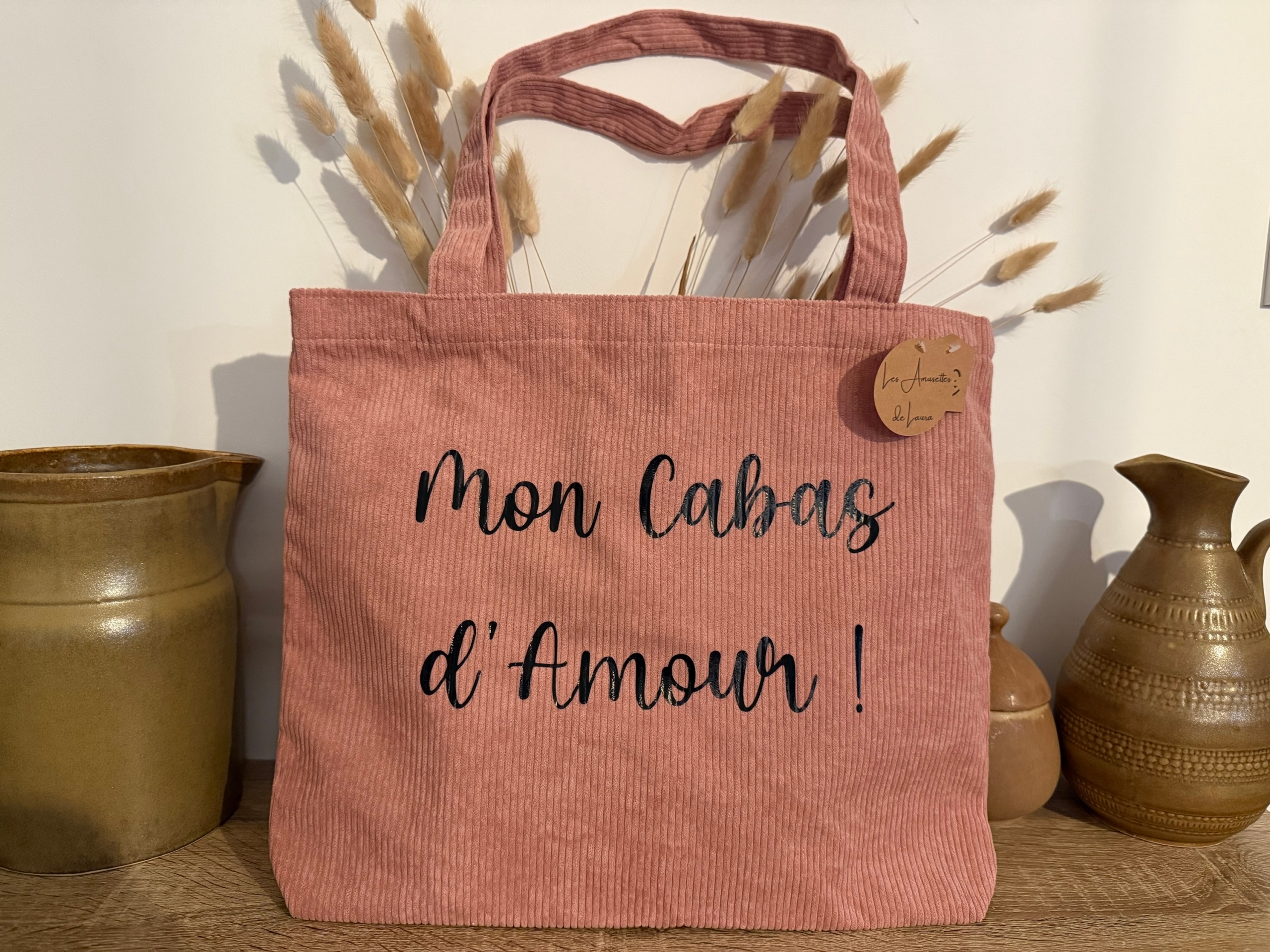 Mon cabas d’amour Velours Côtelé