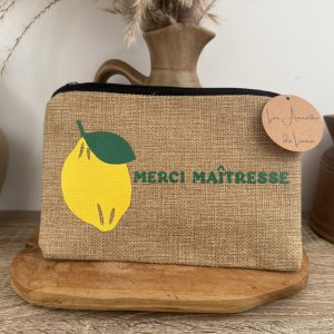 Pochette Jute citron