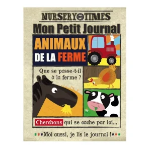 Journal bébé tissus Crinkly « Mon premier journal qui crépite » / Animaux de la ferme