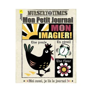 Journal bébé tissus Crinkly « Mon premier journal qui crépite » / Mon imagier Noir et blanc
