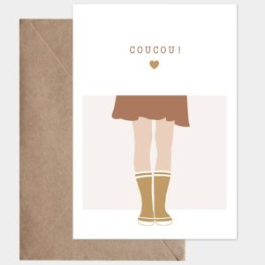 Carte postale | Jupe et bottes