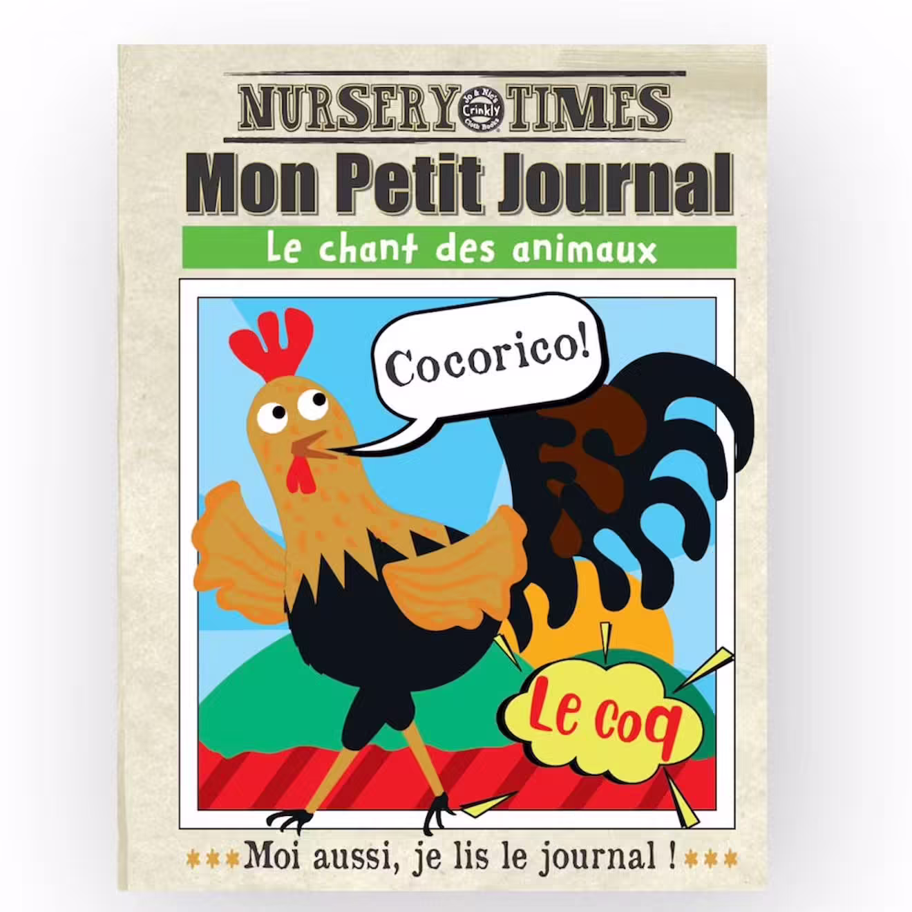 Journal bébé tissus Crinkly « Mon premier journal qui crépite » / Cris de animaux