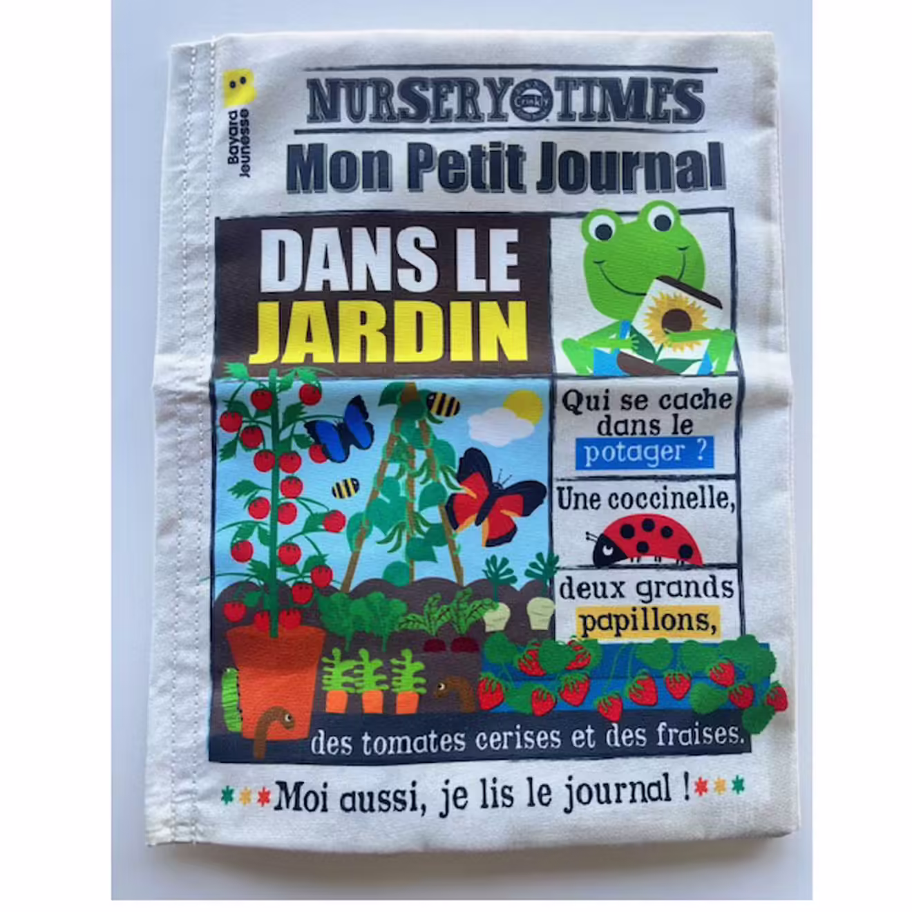 Journal bébé tissus Crinkly « Mon premier journal qui crépite » / Dans le jardin