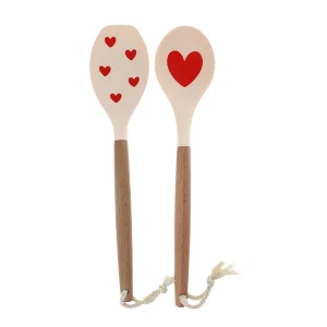 Couverts à Salade Cœur Rouge