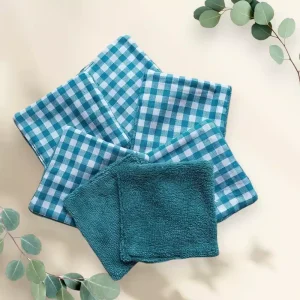 Lot de lingettes réutilisables et lavables