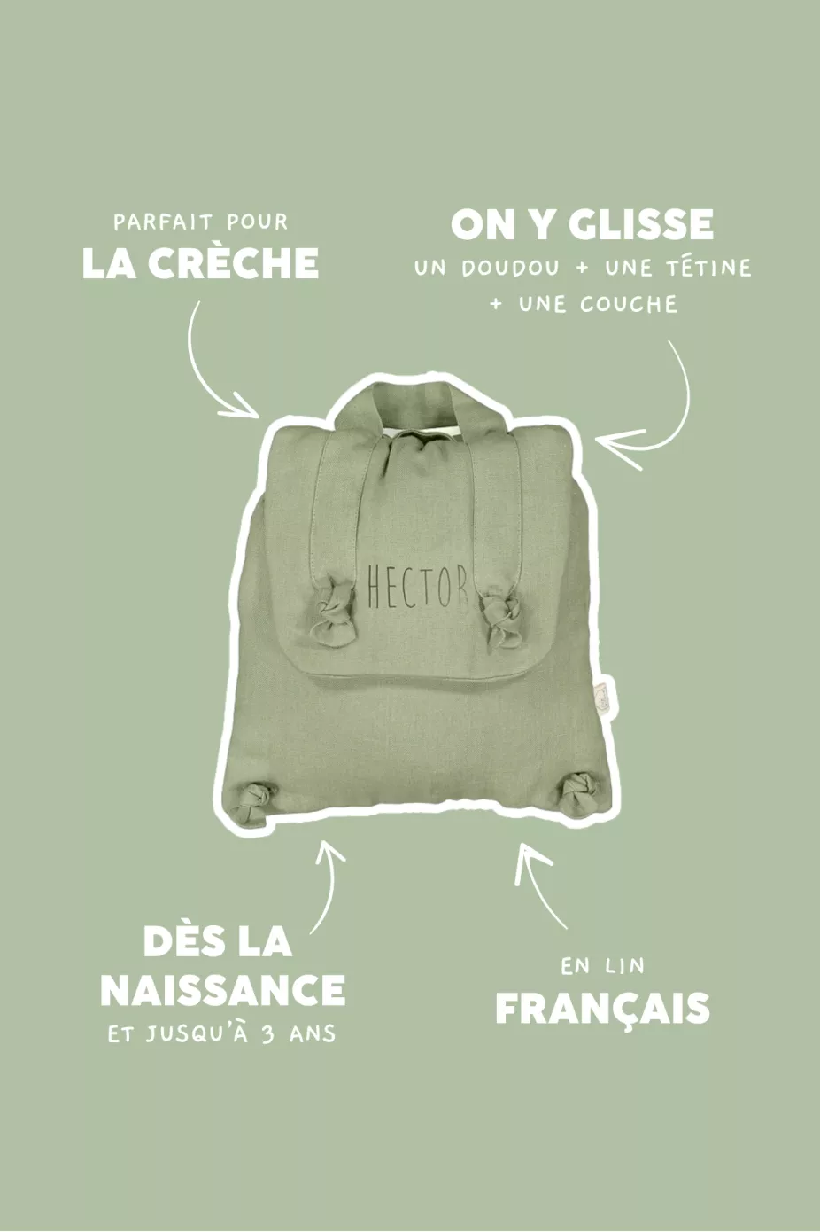 Sac à dos Marceau Amande – Petit Picotin – Image 2