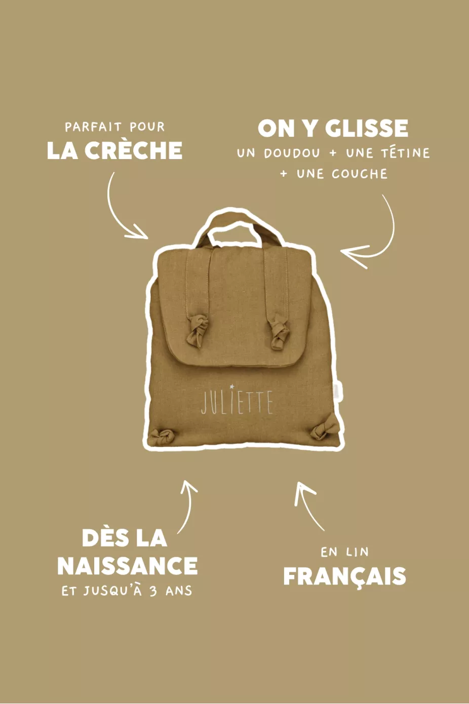 Sac à dos Marceau Bronze – Petit Picotin – Image 2