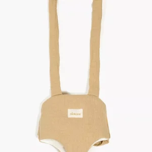 Porte poupée en gaze de coton latte