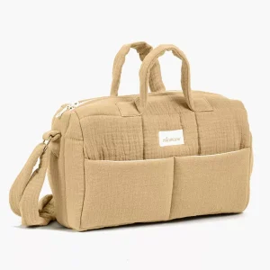 Sac à langer poupée en gaze de coton latte