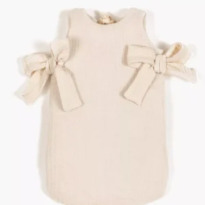 Turbulette poupée à noeuds en gaze de coton mastic