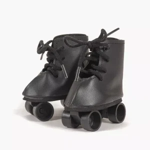 Paire de patins à roulettes en simili cuir noir