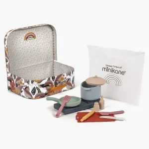 Set dinette Minikane en silicone dans sa valisette Narcisse