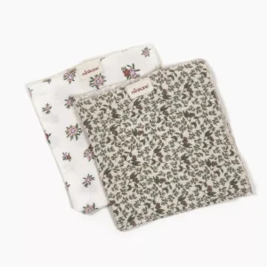 Lot de 2 langes en gaze de coton Eugénia / Amélie