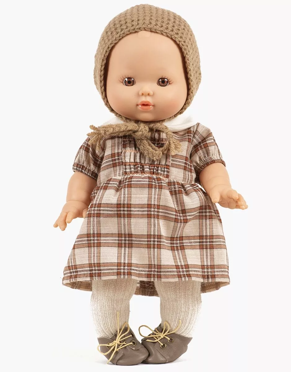 Béguin vintage en crochet fait main châtaigne – Image 2