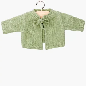 Cardigan Alix en tricot thé vert