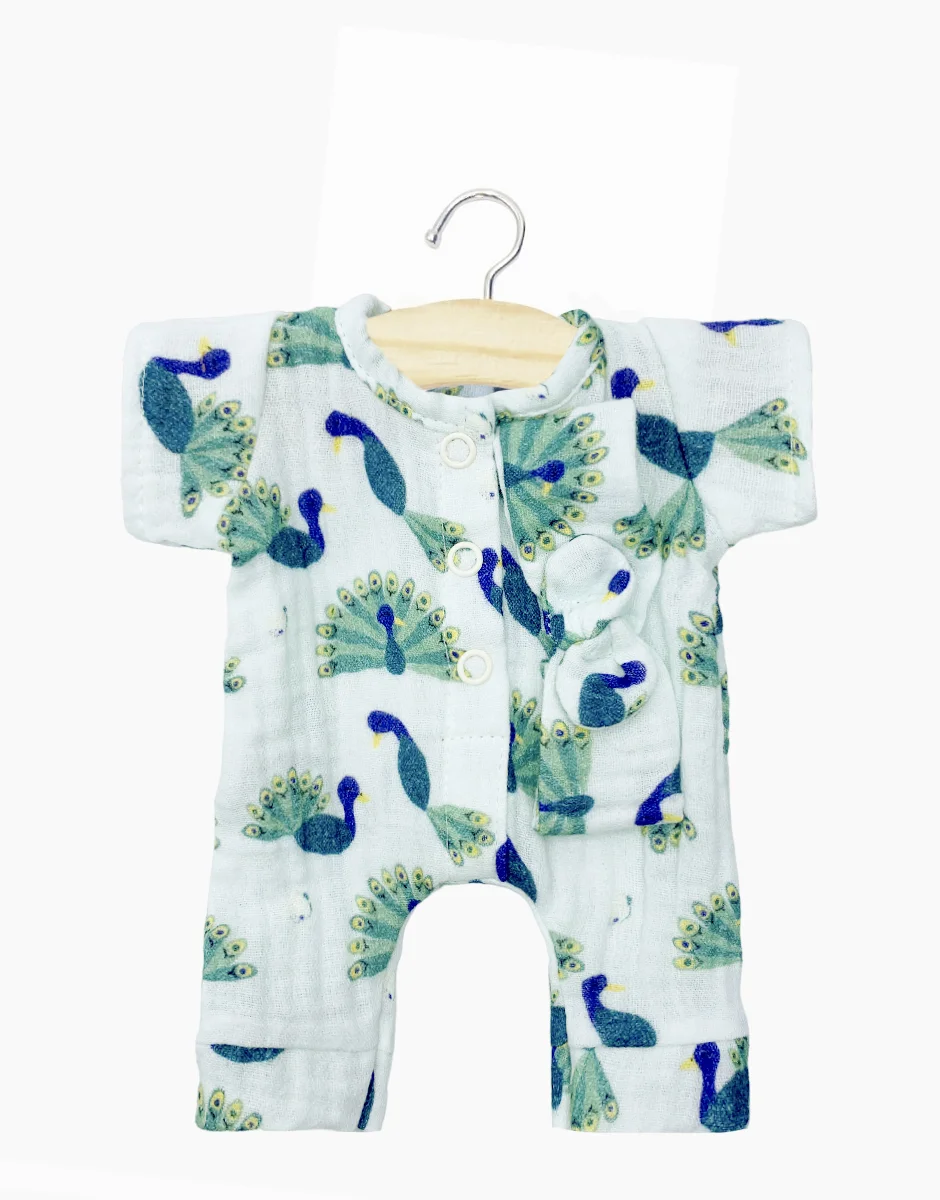 Babies – Combinaison Lili Baby Paon et son headband, Minikane – Image 2