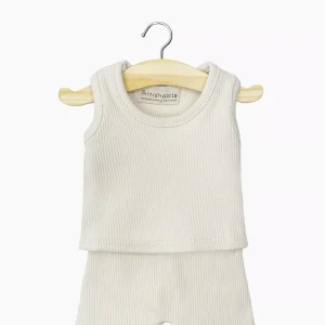 Bambinis – Dessous garçon Marcel en maille côtelée lin