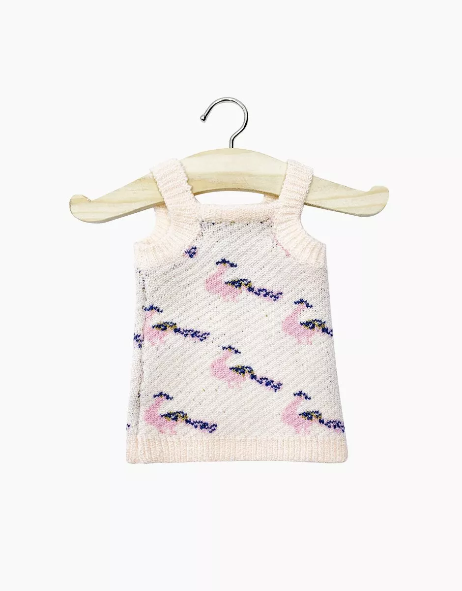 Robe Gisèle en tricot Peacocks roses