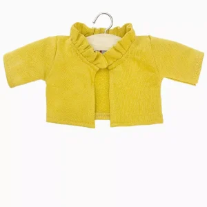 Cardigan Claudia en molleton moutarde
