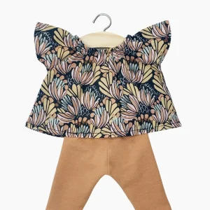 Gordis – Mazarine top Fleurs d’eau et legging, Minikane