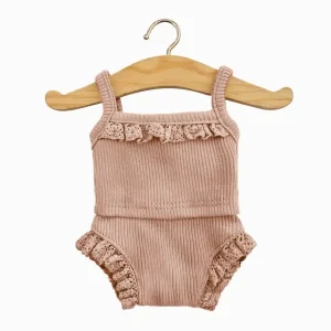Gordis – Dessous fille en maille côtelée pétale et sa dentelle, Minikane