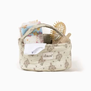Panier Nursery Fleurs des champs et ses 4 accessoires, Minikane